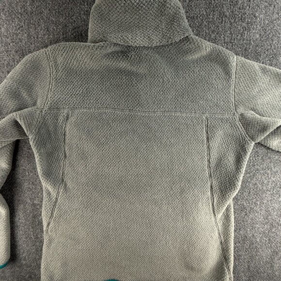 Patagonia Fleece Jacket Women Gray Blue Medium 1/4 Snap Soft Fuzzy Pullover - Picture 15 of 15